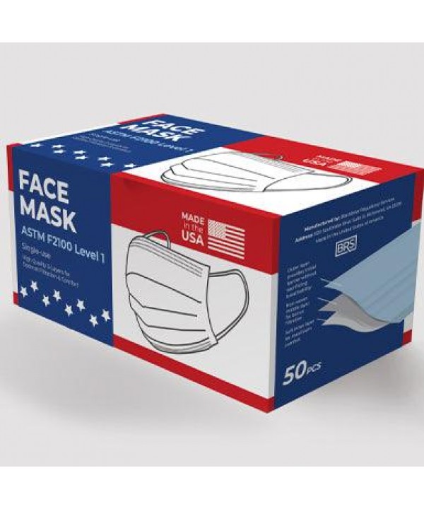 Three Layer Masks - 50 Count Box